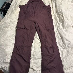 Mountain Hardwear Maroon and Black Snow Pants